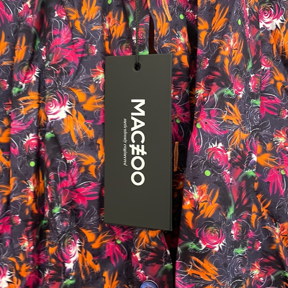 NWT Maceoo pink and orange flower shirt